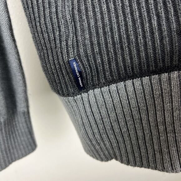 A|X Armani Exchange Sweater Men Extra Large Grey Cardigan Button Up Wool Blend - Picture 13 of 16